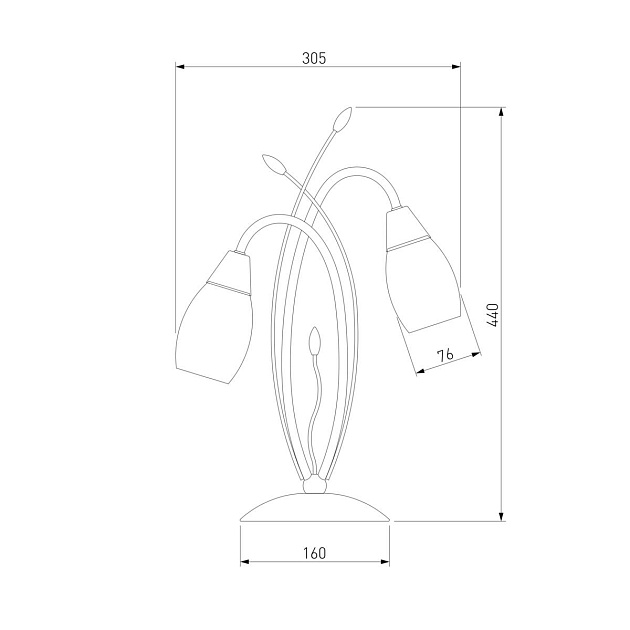 Настольный светильник Eurosvet 22080/2T хром изображение 2 Настольный светильник Eurosvet 22080/2T хром Фото № 2