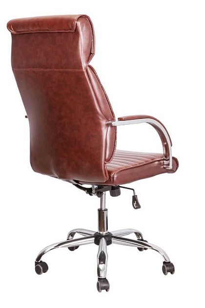 Кресло руководителя AksHome Alexander коричневый, экокожа 27670 Фото № 7