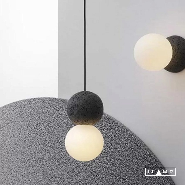 Бра iLamp Foxtrot 10695W/1-D100 BK-WH Фото № 3