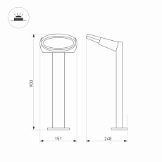 Уличный светодиодный светильник Arlight LGD-Eye-Boll-H900-6W Warm3000 029984 1