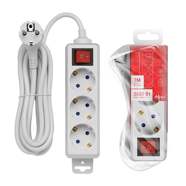 Удлинитель Duwi 3гн 3м с/з 32058 6 изображение 2 Удлинитель Duwi 3гн 3м с/з 32058 6 Фото № 2