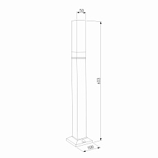 Уличный светодиодный светильник Elektrostandard 1537 Techno Led серый a052861 1