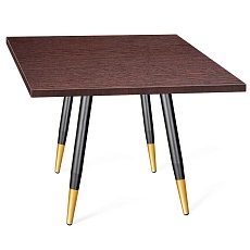 Кухонный стол Sheffilton SHT-TU14/ЛДСП 80/80 венге/чёрный муар/золото 9738378803