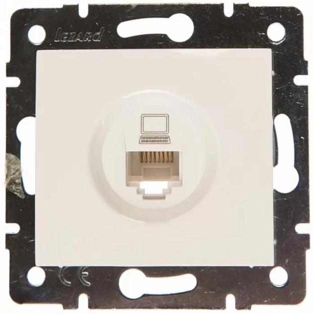 Розетка компьютерная Lezard Karina белая 707-0288-139 изображение Розетка компьютерная Lezard Karina белая 707-0288-139 Фото №