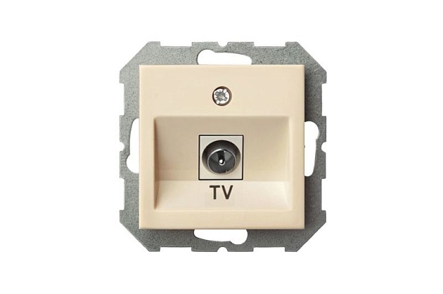 ТВ-розетка оконечная Liregus Epsilon бежевый 28-072 изображение 3 ТВ-розетка оконечная Liregus Epsilon бежевый 28-072 Фото № 3