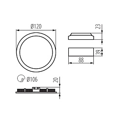 Потолочный светодиодный светильник Kanlux ROUNDA V2LED6W-WW-B 33562 2