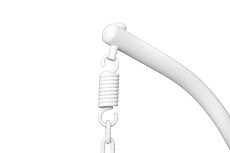 Подвесное кресло AksHome Bali белый, исскуственнный ротанг 75209 2