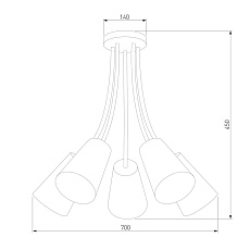 Потолочная люстра TK Lighting 1712 Wire Kids 2