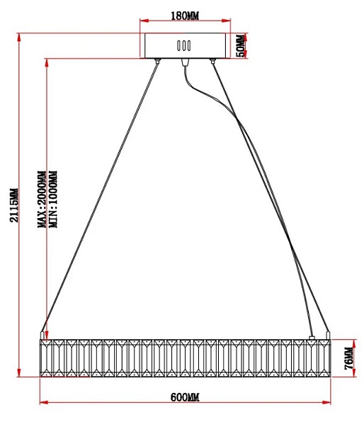 Подвесной светодионый светильник Moderli Asti V10733-PL изображение 2 Подвесной светодионый светильник Moderli Asti V10733-PL Фото № 2