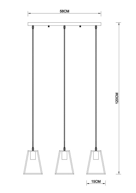 Подвесной светильник Arte Lamp Brussels A8030SP-3BK Фото № 2