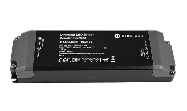 Драйвер Deko-Light D140040NT 14-28V 40W IP20 1,4A 862138 Фото № 