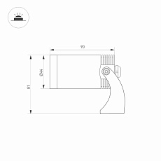 Уличный светодиодный светильник Arlight KT-Water-R44-8W White6000 032756 1