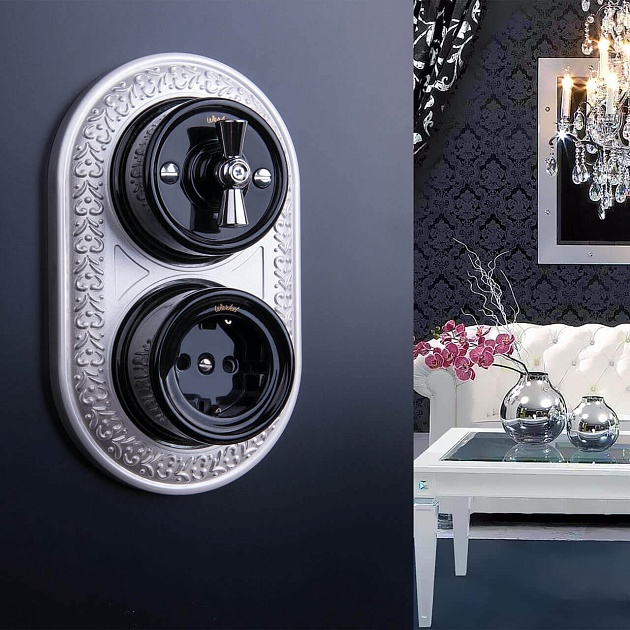 Переключатель-выключатель Werkel одноклавишный Retro черный W5612008 4690389166716 изображение 3 Переключатель-выключатель Werkel одноклавишный Retro черный W5612008 4690389166716 Фото № 3