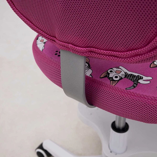 Детское кресло AksHome Catty фуксия с котятами, ткань 84764 Фото № 6