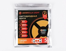 Светодиодная лента Ambrella Light 14,4W/m 180LED/m 2835SMD теплый белый 5M GS1301 3