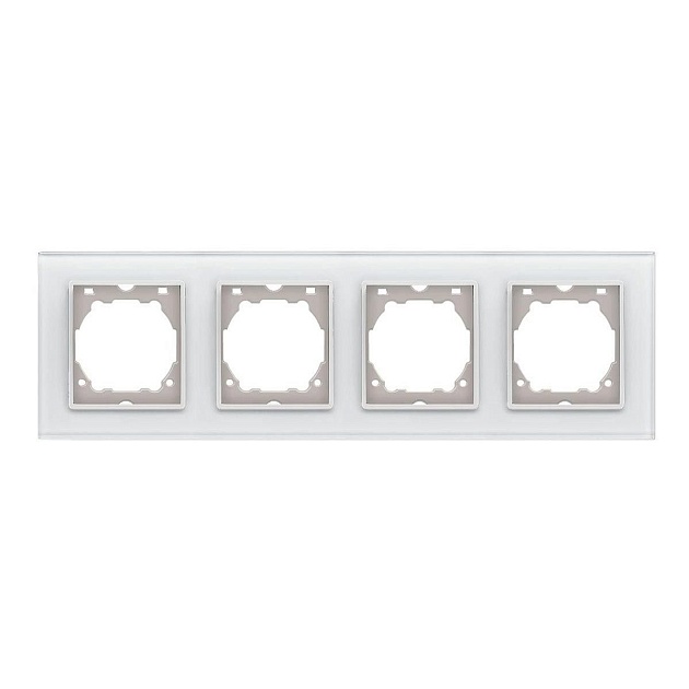 Рамка 4-постовая Vesta-Electric ExclusiveWhite белый FRM050403BEL Фото № 