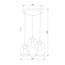 Подвесная люстра TK Lighting 3185 Marco 2