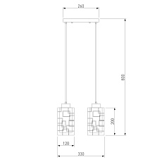 Подвесной светильник Eurosvet 50002/2 хром 1