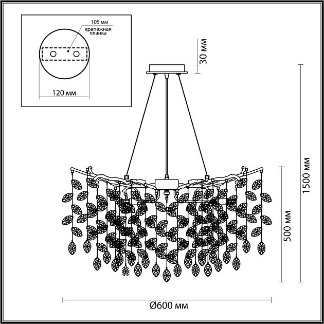Подвесная люстра Odeon Light DELICA 4970/10 Фото № 3
