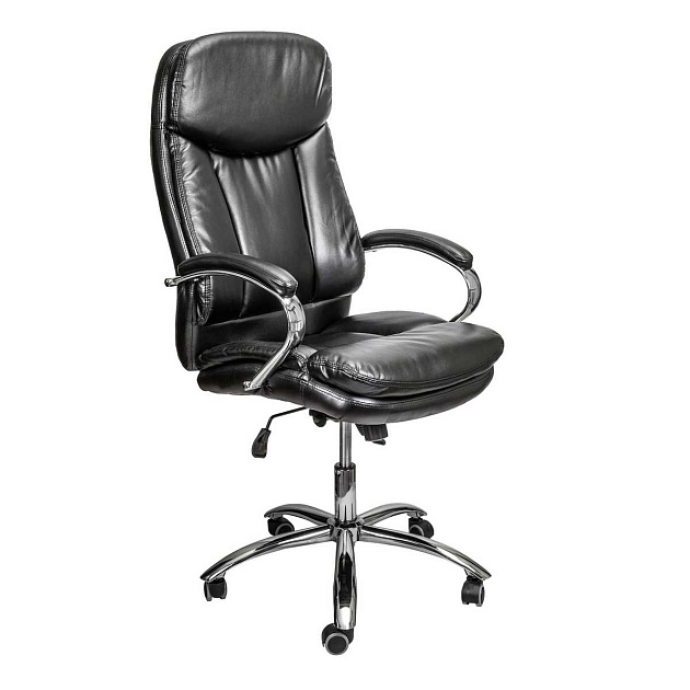 Кресло руководителя AksHome Leonardo чёрный бриллиант, экокожа 65483 изображение Кресло руководителя AksHome Leonardo чёрный бриллиант, экокожа 65483 Фото №