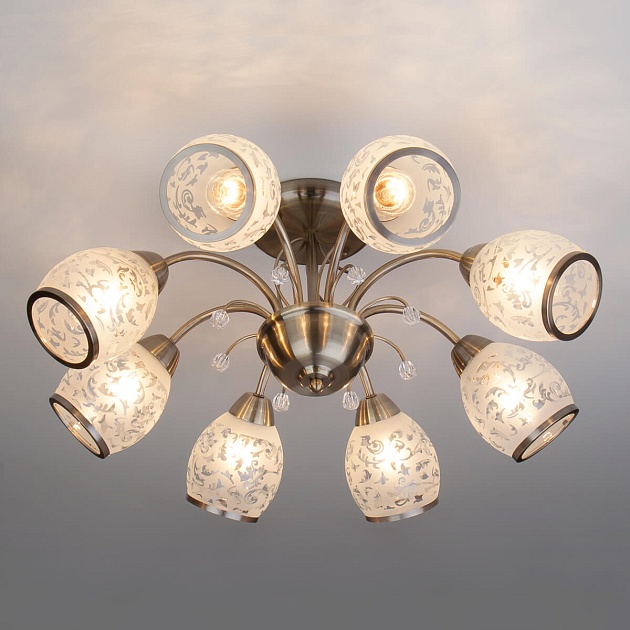 Подвесная люстра Eurosvet 30026/8 античная бронза Фото № 