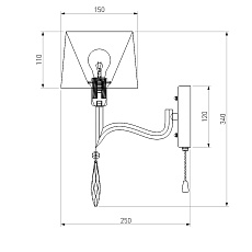 Бра Eurosvet Madera 10127/1 хром 1