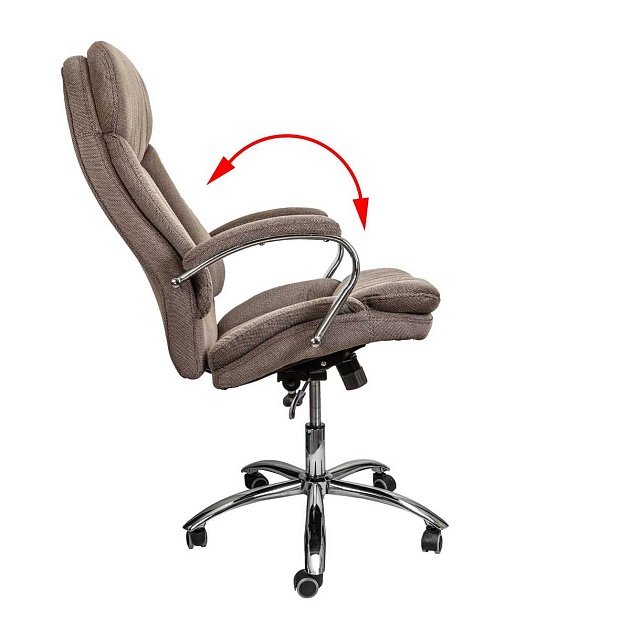 Кресло руководителя AksHome Leonardo коричневый, ткань 65486 Фото № 7