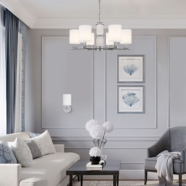 Подвесная люстра Eurosvet Caprera 60146/6 никель Фото № 5