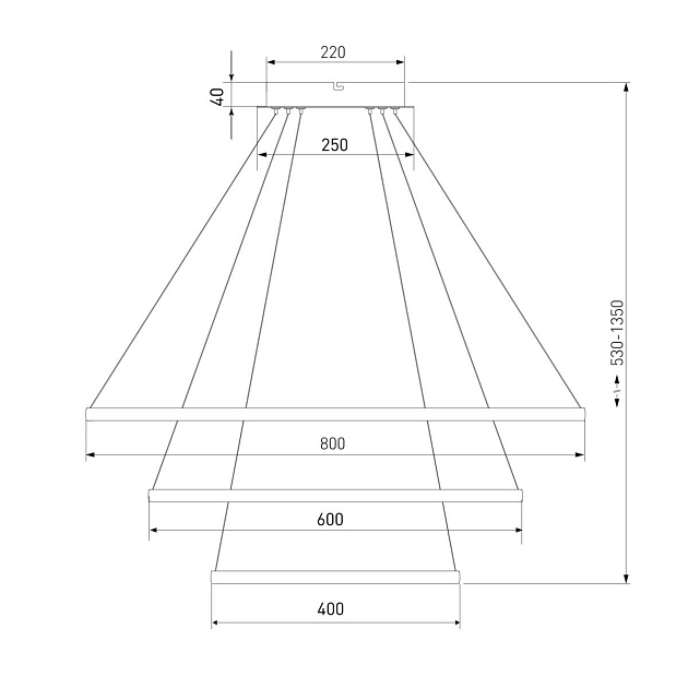 Подвесной светодиодный светильник Eurosvet Collars 90264/3 черный Фото № 2