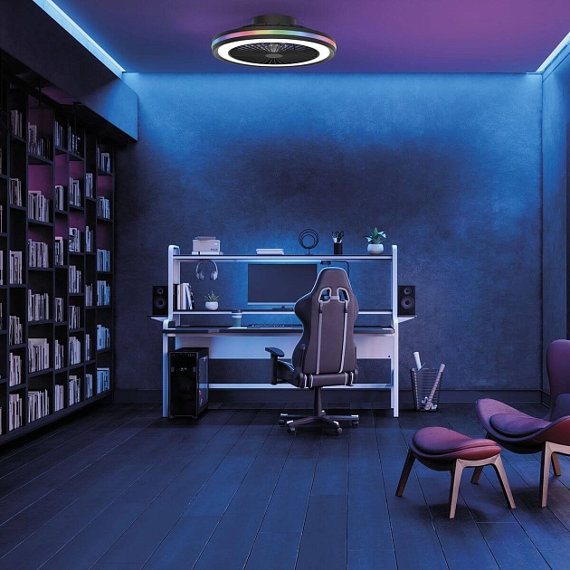 Потолочная светодиодная люстра-вентилятор Mantra Gamer 7862 изображение 3 Потолочная светодиодная люстра-вентилятор Mantra Gamer 7862 Фото № 3