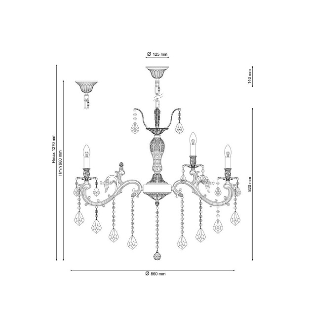 Подвесная люстра Lucia Tucci Barletta 122.10.5 Coffe Gold изображение 2 Подвесная люстра Lucia Tucci Barletta 122.10.5 Coffe Gold Фото № 2