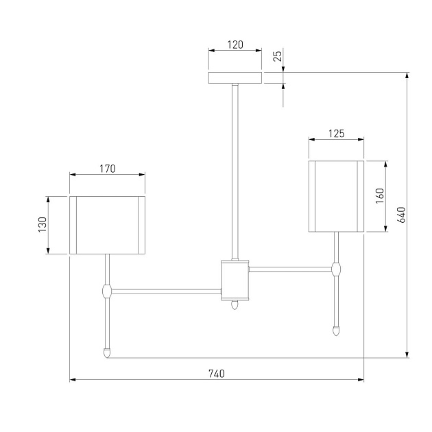Подвесная люстра Eurosvet Notturno 60162/6 латунь Фото № 2