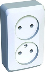 Розетка двойная 2К Systeme Electric Этюд 16A 250V белая PA16-005B