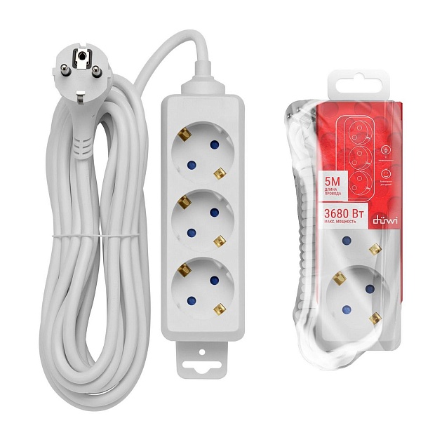 Удлинитель Duwi 3гн 5м с/з 32057 9 изображение 2 Удлинитель Duwi 3гн 5м с/з 32057 9 Фото № 2
