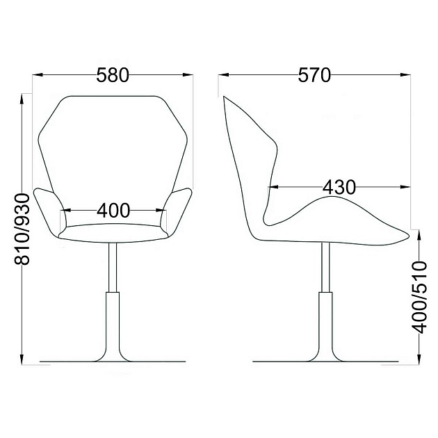 Поворотное кресло AksHome Oslo пыльная роза, велюр 75650 Фото № 2
