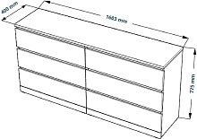 Комод Шведский Стандарт VÄRMA 6D S00302 3