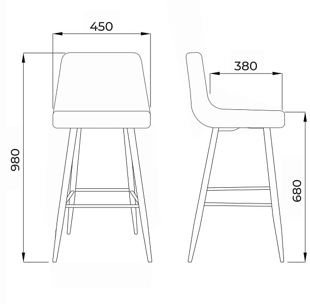Барный стул AksHome Mia пыльная роза, велюр 78869 изображение 2 Барный стул AksHome Mia пыльная роза, велюр 78869 Фото № 2