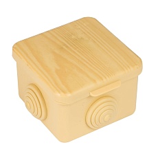 Коробка распаячная КМР-030-036 пылевлагозащитная, 4 мембранных ввода (65х65х50) светлое дерево EKF PROxima plc-kmr2-030-036-s