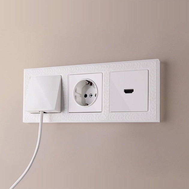 Розетка HDMI Werkel белый W1186001 4690389155543 изображение 4 Розетка HDMI Werkel белый W1186001 4690389155543 Фото № 4