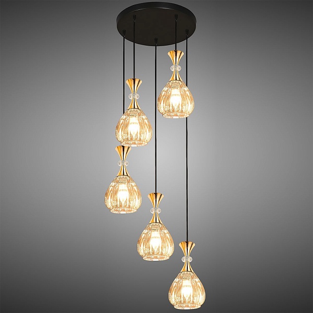 Подвесная люстра Reluce 09015-0.9-05 Amber изображение 3 Подвесная люстра Reluce 09015-0.9-05 Amber Фото № 3