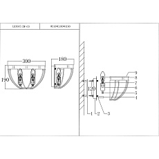 Настенный светильник Lumien Hall Новара LH3047/2W-CO 4