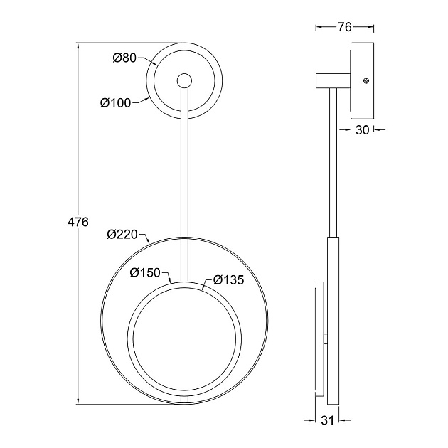 Бра Escada Hypnosis 10206/SG LED White/Gold Фото № 2
