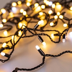 Уличная светодиодная гирлянда Ardecoled нить 230V теплый белый ARD-String-Classic-10000-Black-100Led-Milk-Flash Warm 031208