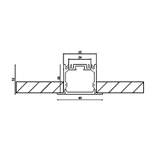 Профиль встраиваемый DesignLed LE.4932-W 003118 1