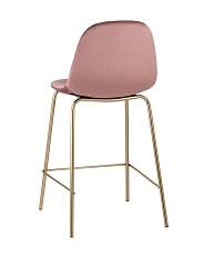 Полубарный стул Stool Group Валенсия велюр розовый золотые ножки CC-91003B HLR-44 4