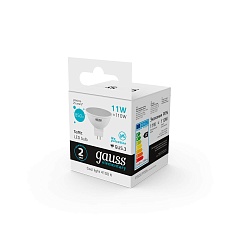 Лампа светодиодная Gauss GU5.3 11W 4100K матовая 13521 3
