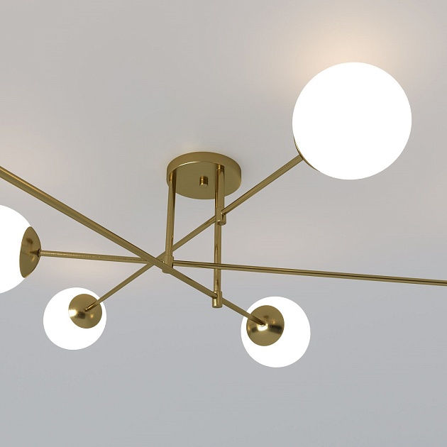 Потолочная люстра Eurosvet Netz 30181/6 латунь изображение 3 Потолочная люстра Eurosvet Netz 30181/6 латунь Фото № 3