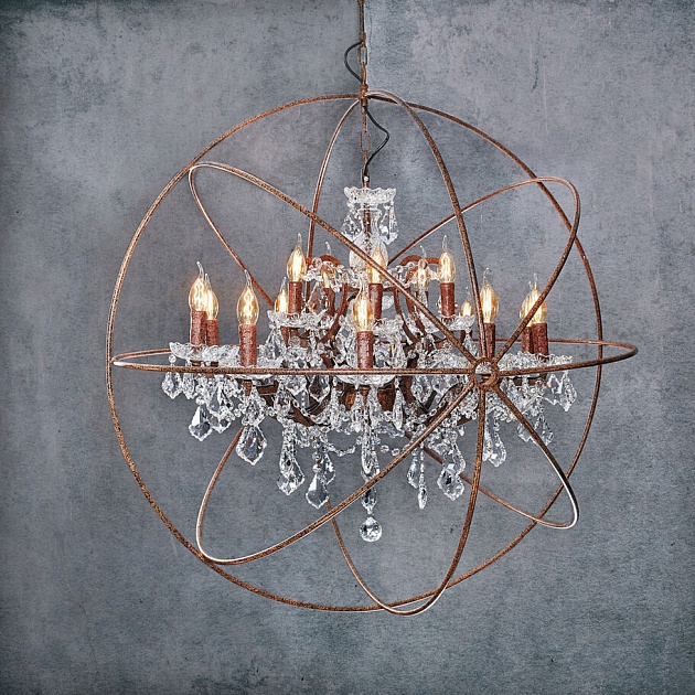 Подвесная люстра Loft IT Foucaults Orb Crystal Loft1897/15 Фото № 6