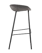 Барный стул Stool Group Турин серая экокожа черные ножки 8319TB GREY 1