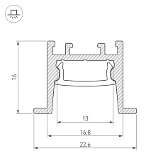 Профиль Arlight SL-Comfort-2316-F-2000 Anod Black 031769 1